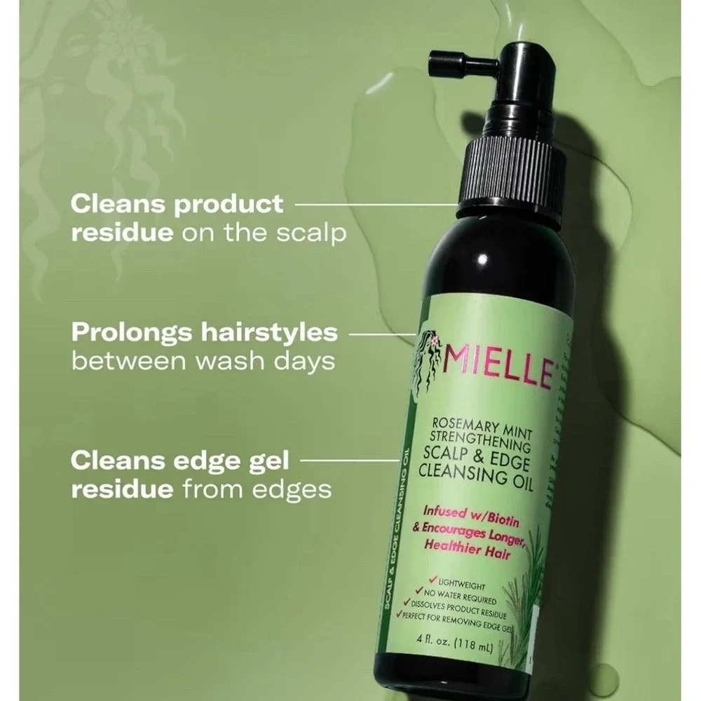 2 Of Mielle Rosemary Mint Strengthening Scalp & Edge Cleansing Oil w/ Biotin~4oz